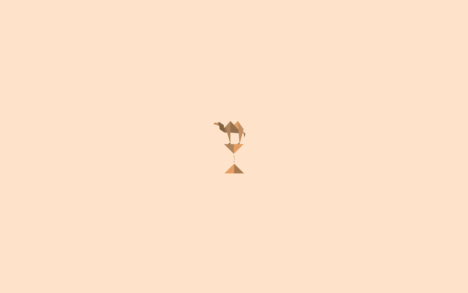 Intriguing Camel Hourglass Beige Aesthetic On A Desktop