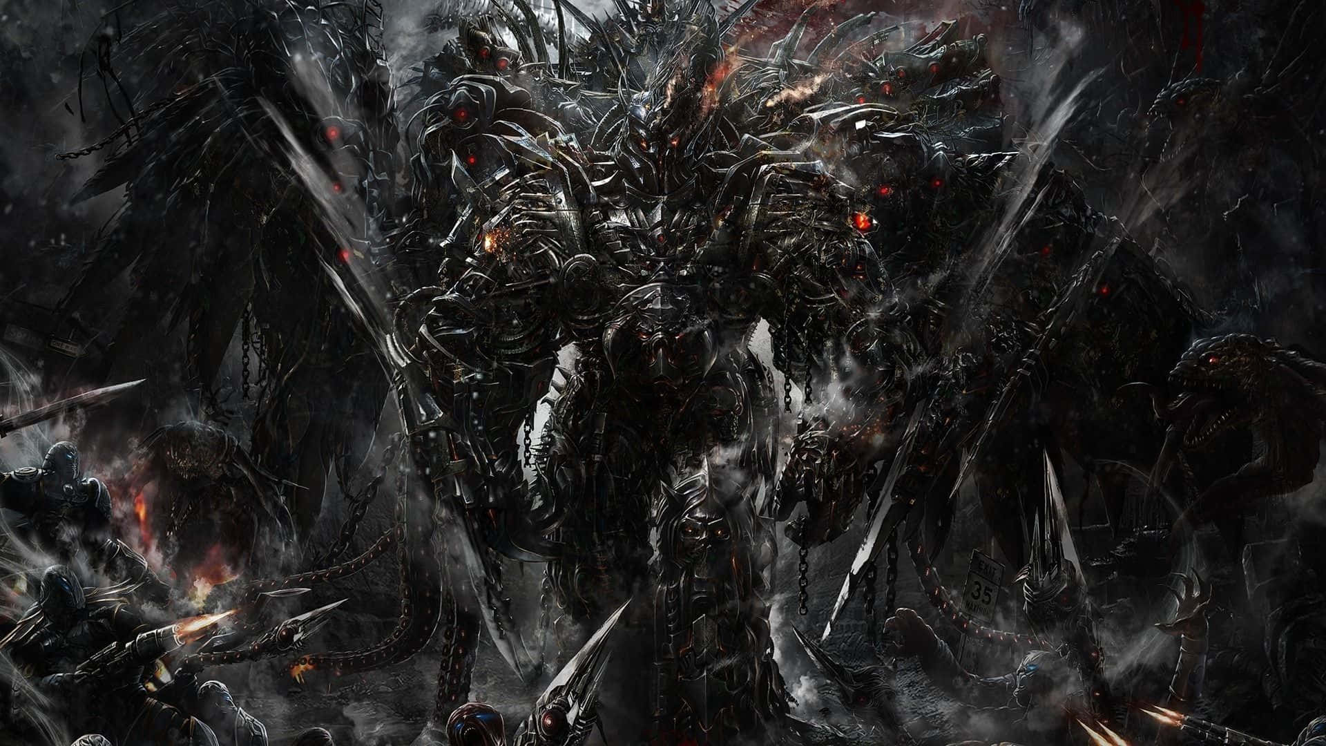 Intriguing Cool Demon With Glowing Eyes Background