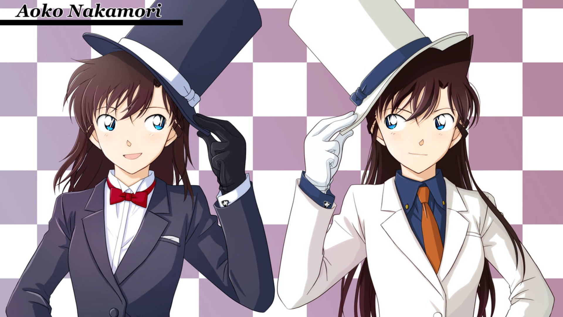 Intriguing Detective Conan Snapshot With Nakamori And Ran Mouri Background