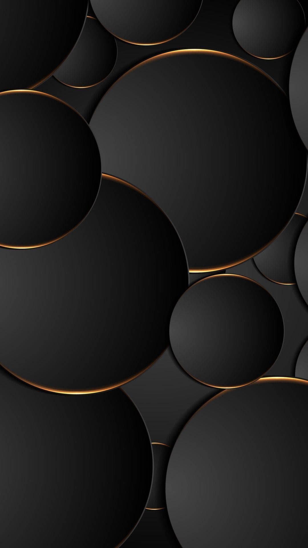 Intriguing Overlapping Black 3d Circles Pattern Background