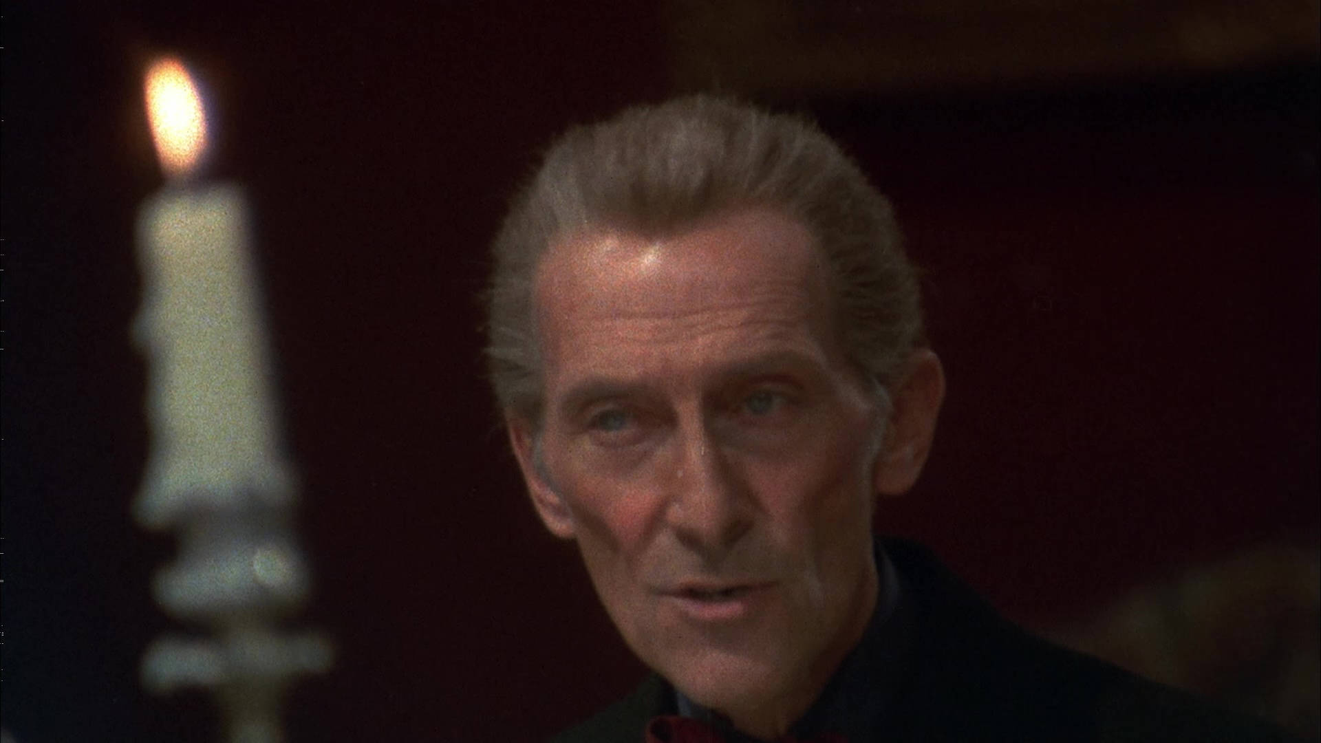 Intriguing Shot Of Peter Cushing In 