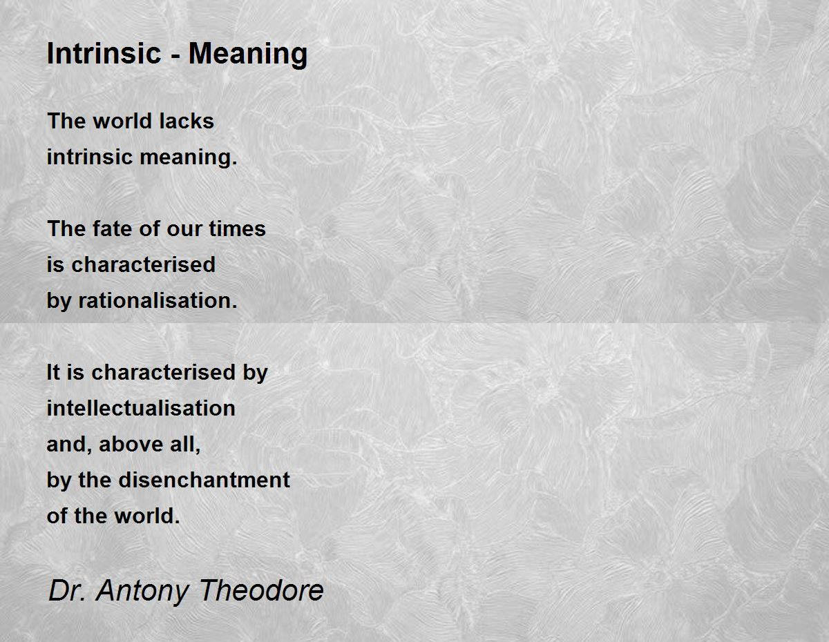 Intrinsic Meaning By Anthony Theodore