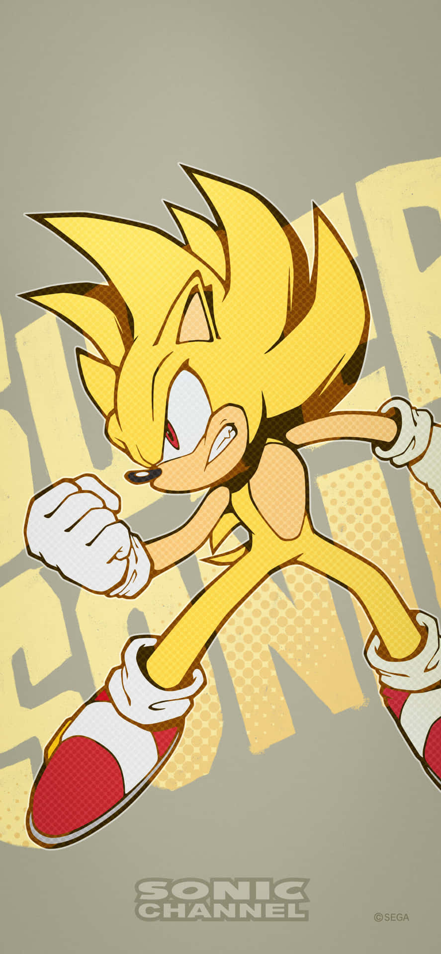 Introducing Super Sonic, The World's Fastest Hedgehog. Background