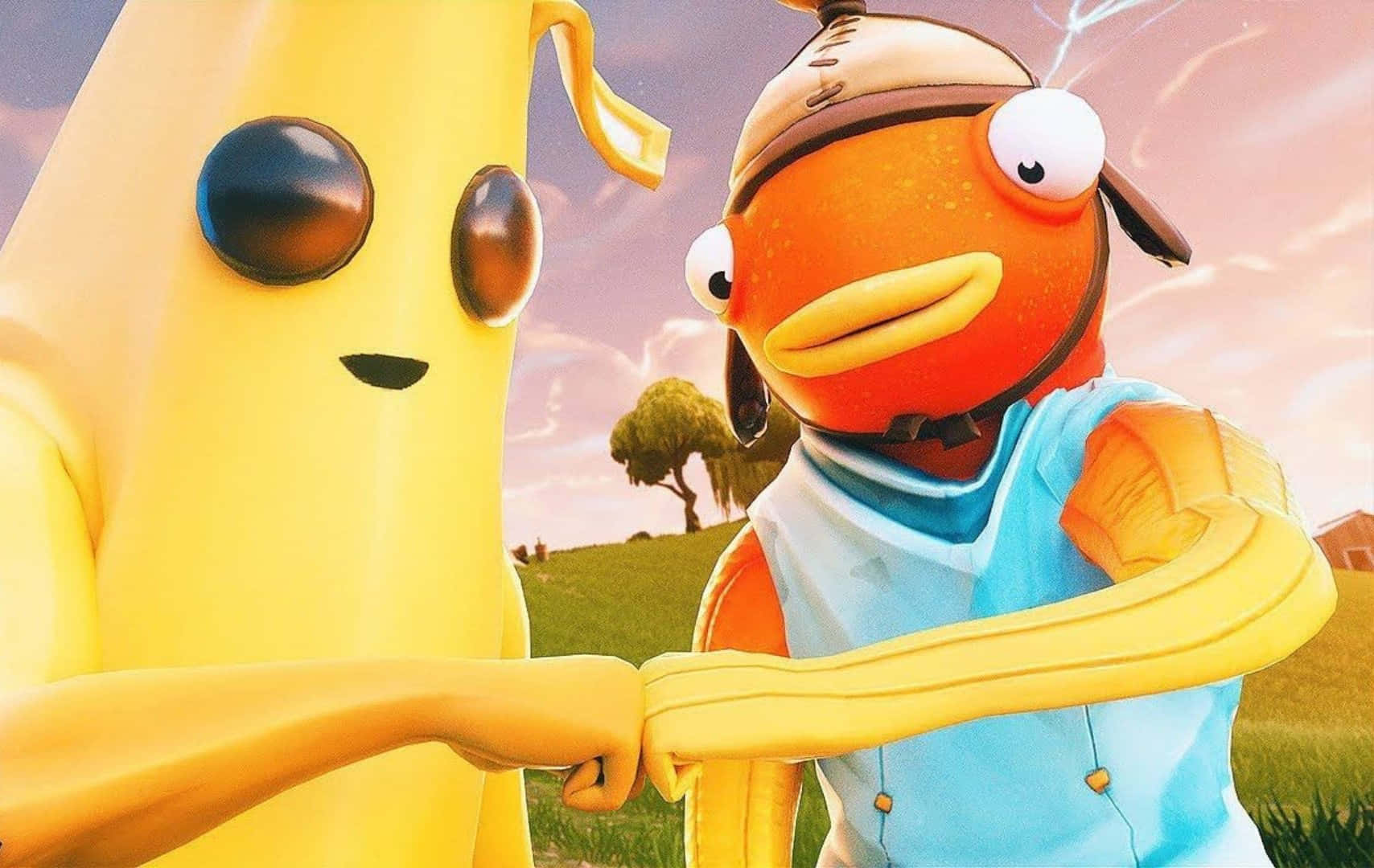 Introducing The Iconic Fortnite Fishstick Skin Background