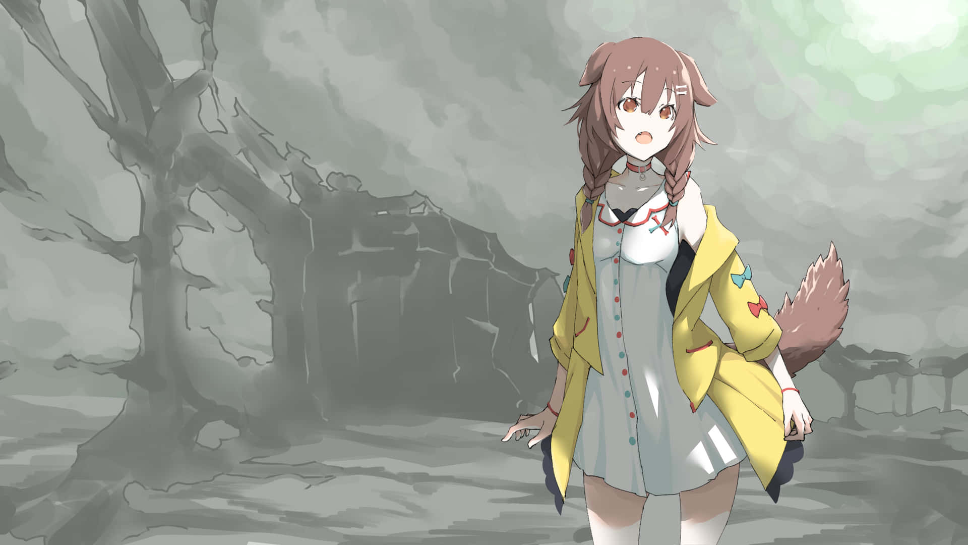 Inugami Korone Is A Cute Virtual Streamer On Popular Japanese Platform Niconico. Background