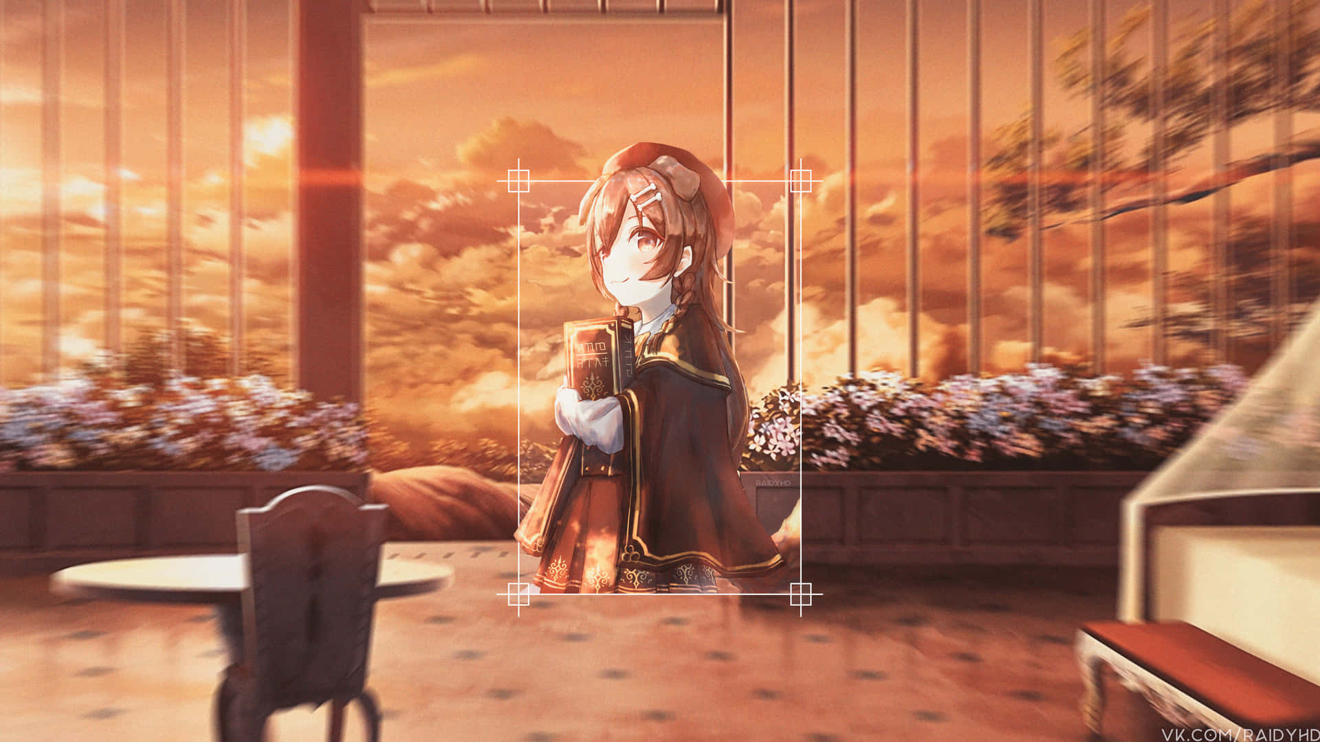 Inugami Korone, The Cute Virtual Streamer Enjoying A Scenic Viewpoint Background