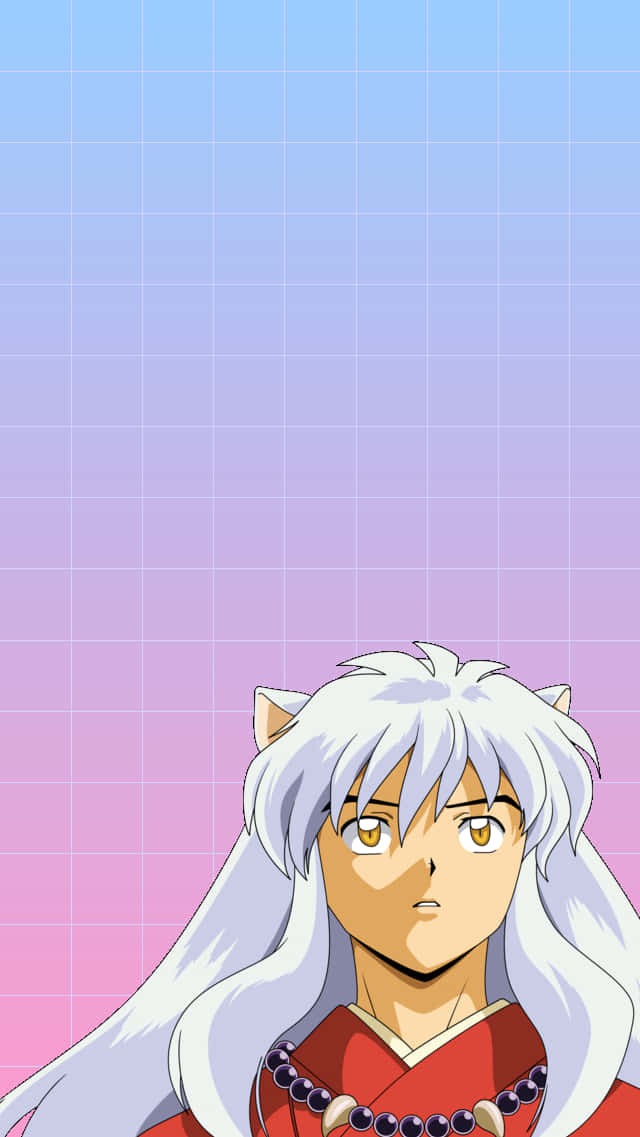 Inuyasha Square Pattern Phone Background