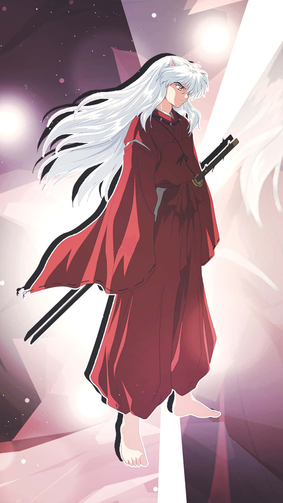 Inuyasha With Two Swords Phone Background