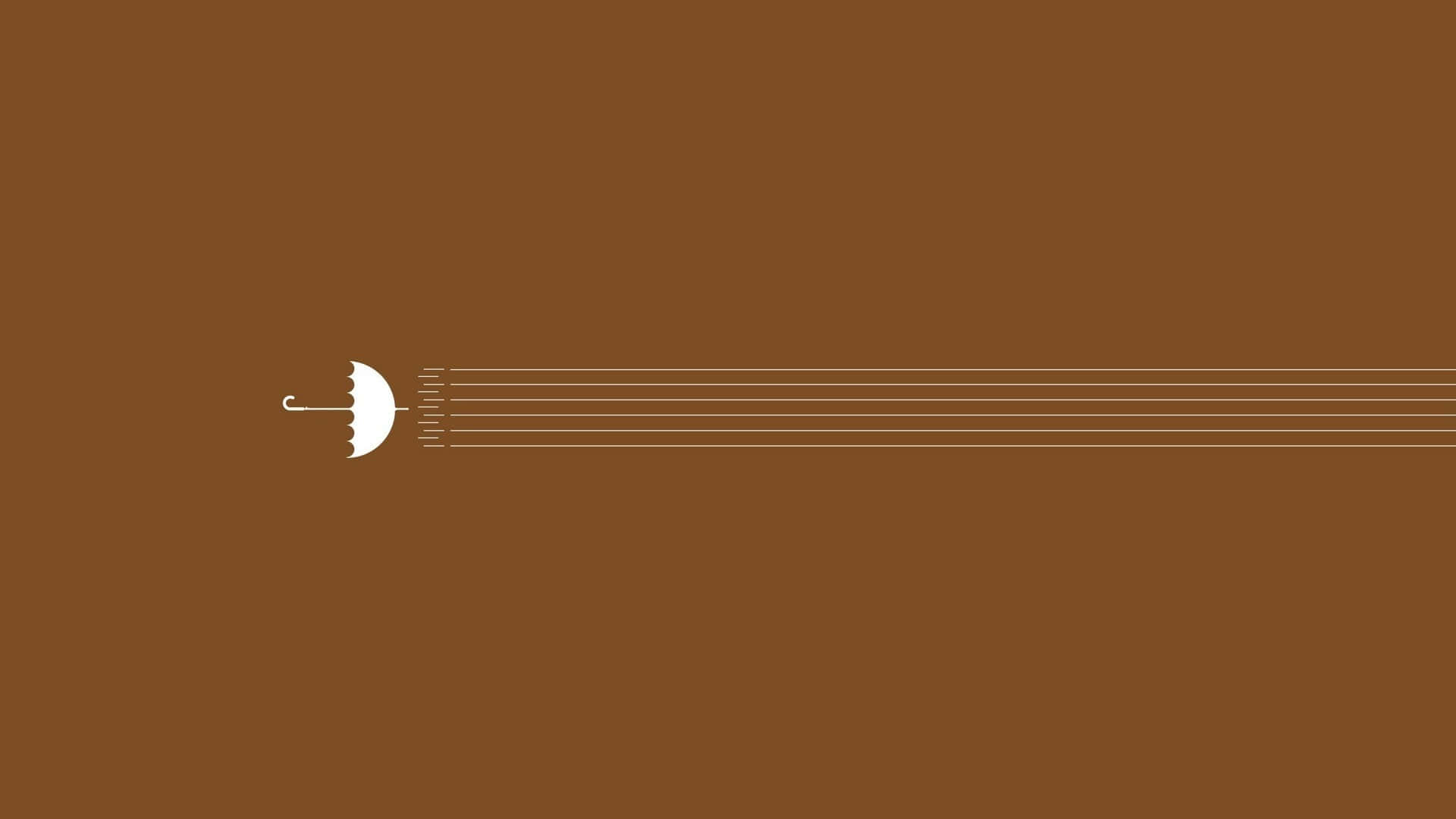 Inversed Umbrella Minimalist Brown Aesthetic Background