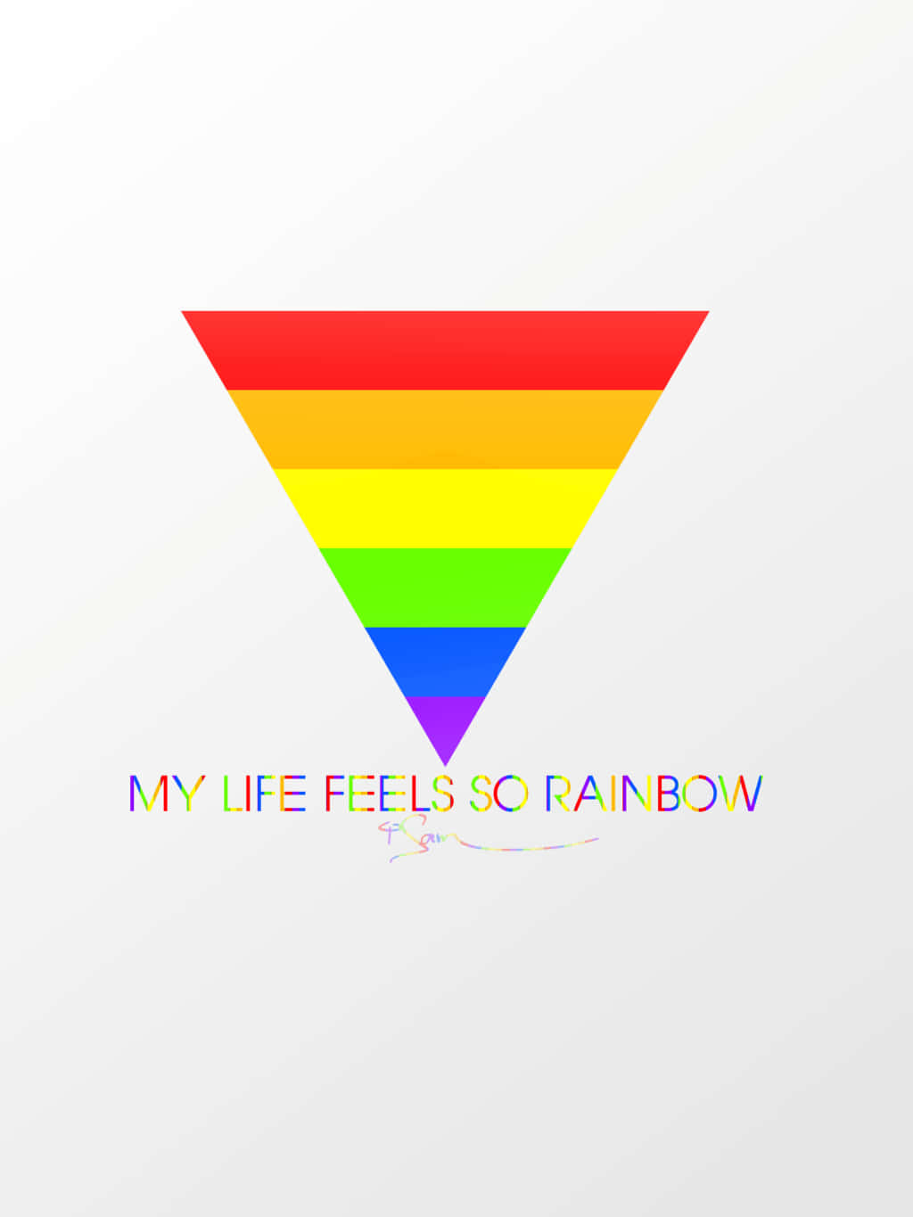Inverted Triangle With Cute Lgbt Pride Colors Background