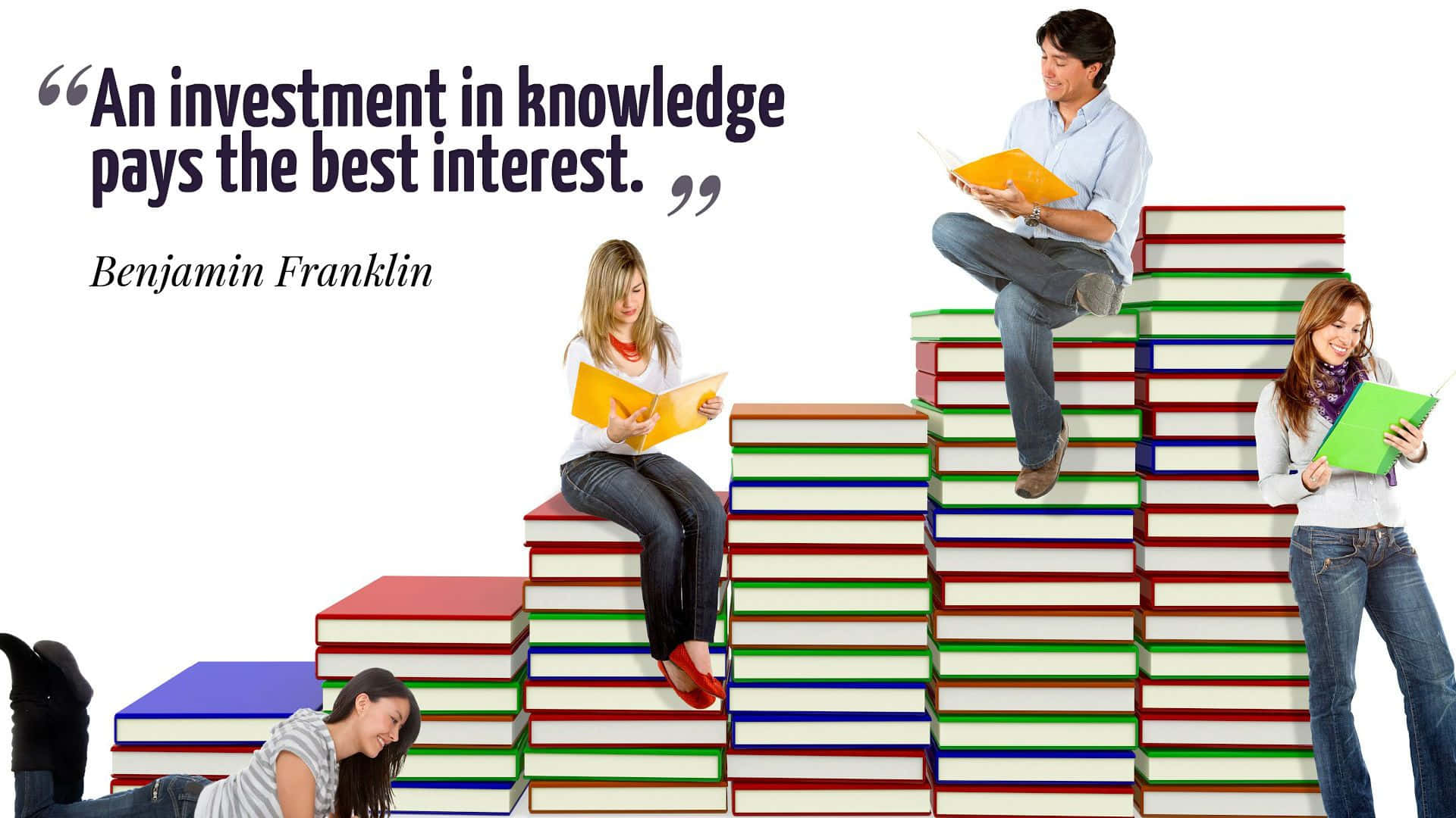 Investmentin Knowledge Quote Background