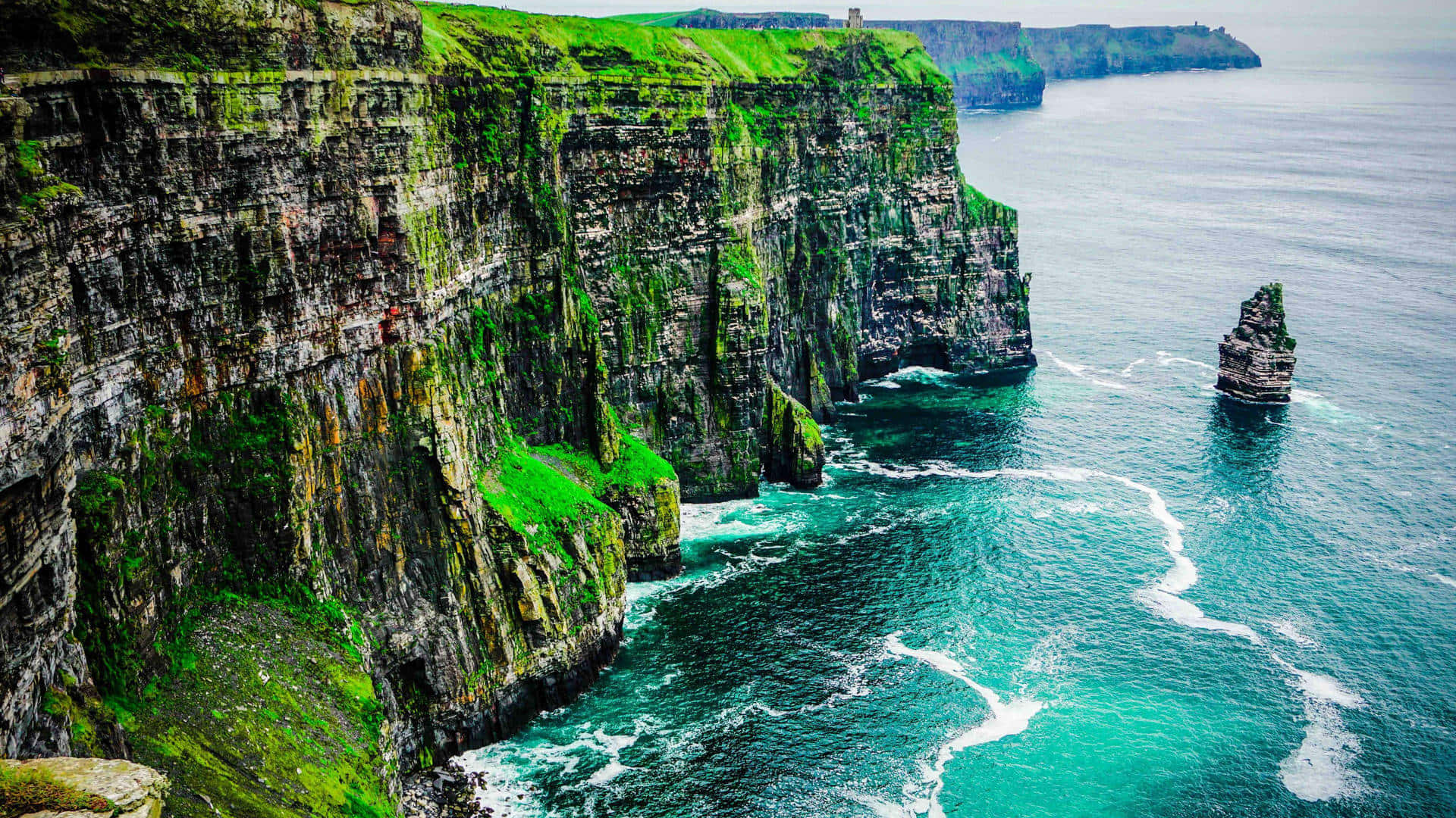 Inviting Natural Views Of Irish Coastline Background