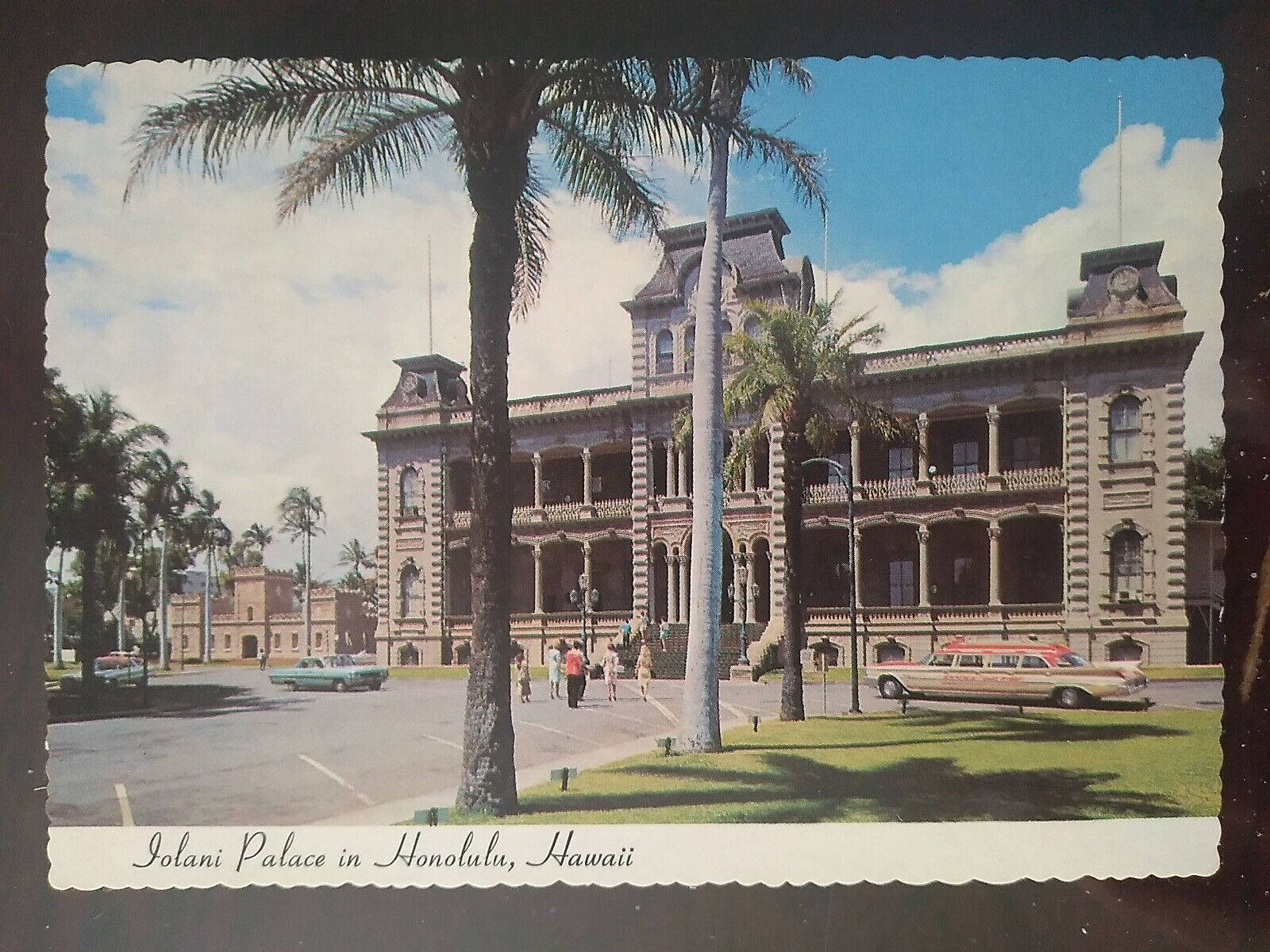 Iolani Palace Honolulu Hawaii Postcard Background