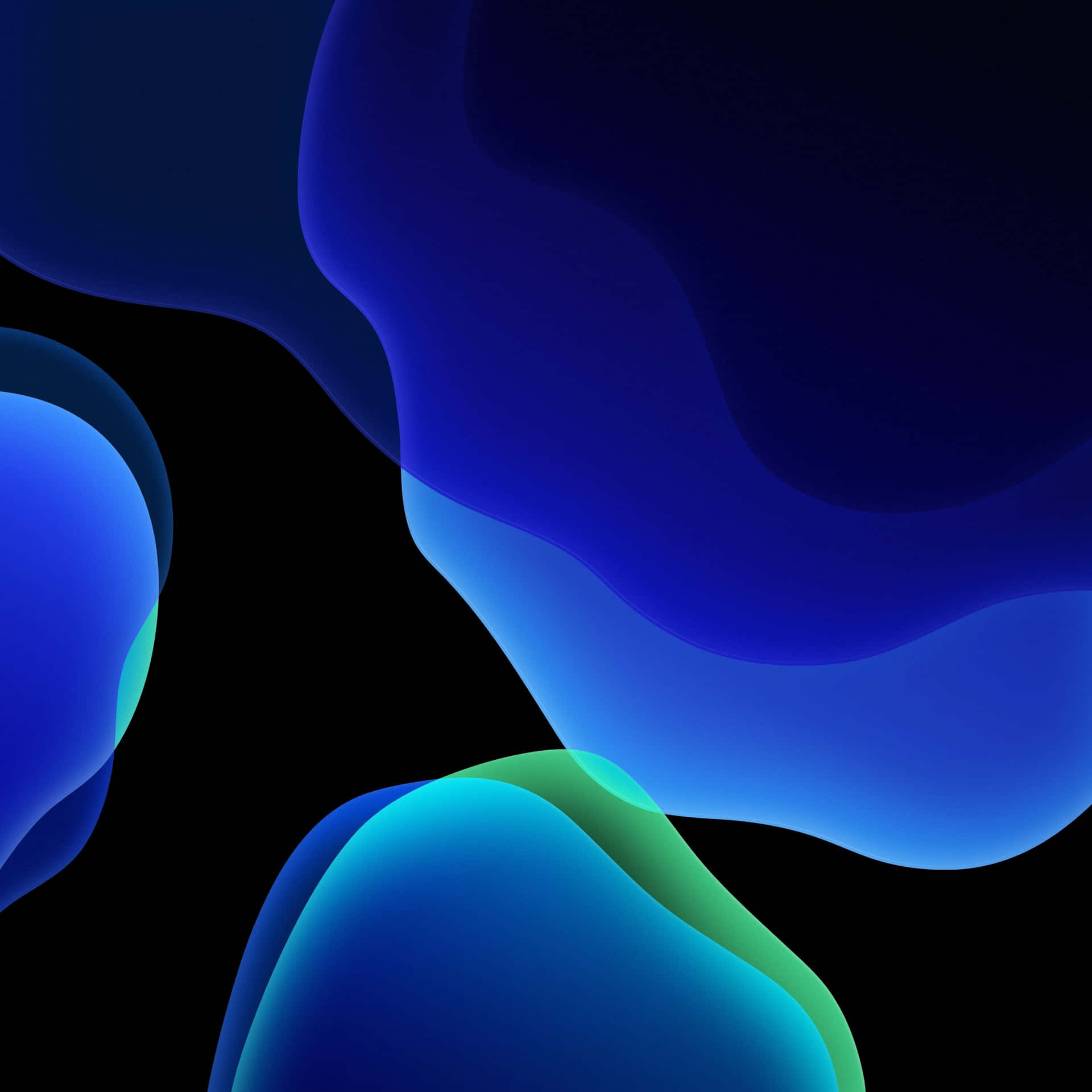 Ios 1 Blue And Dark Blue Splotches Background
