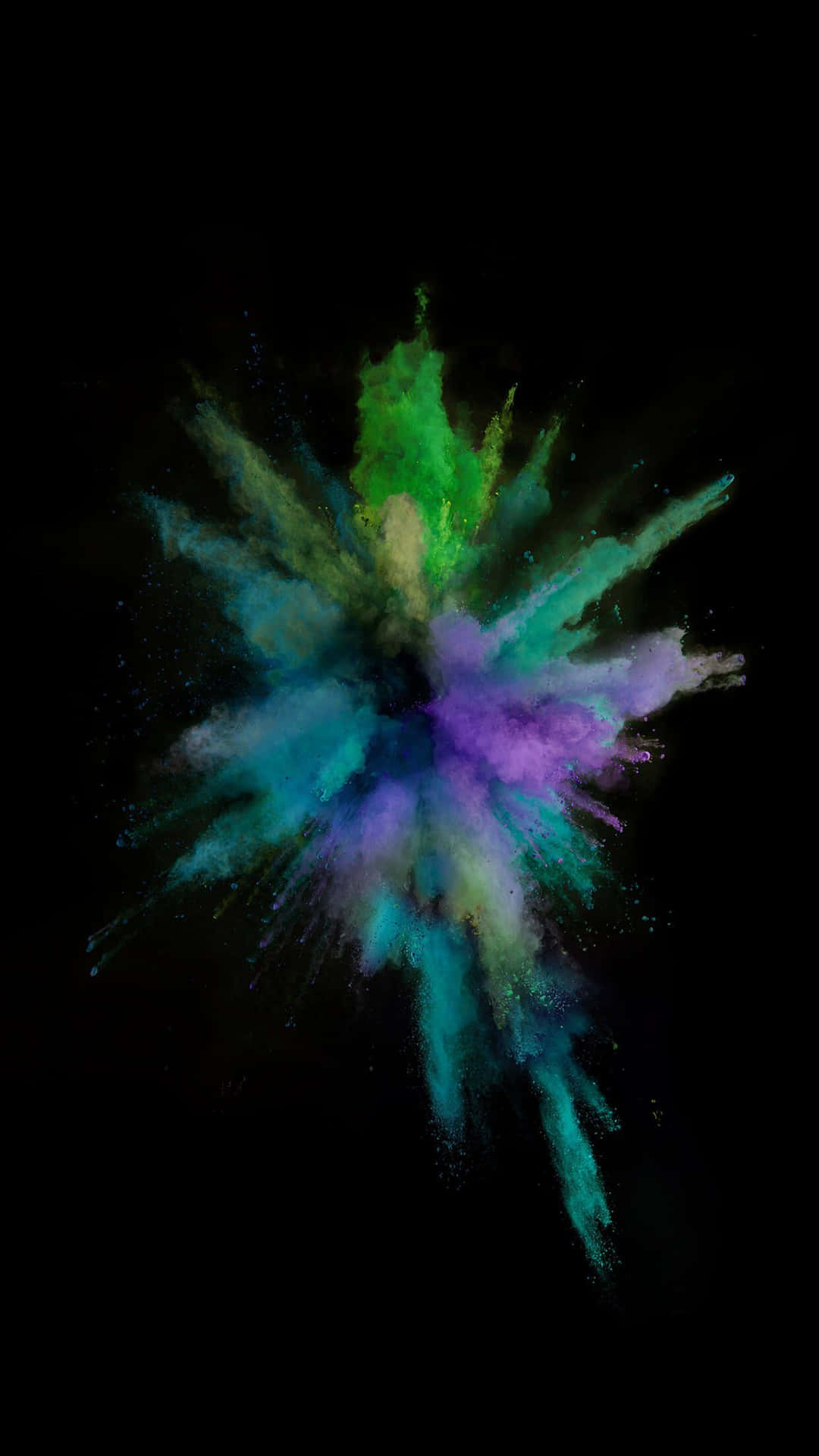 Ios 1 Green And Blue Paint Explosion