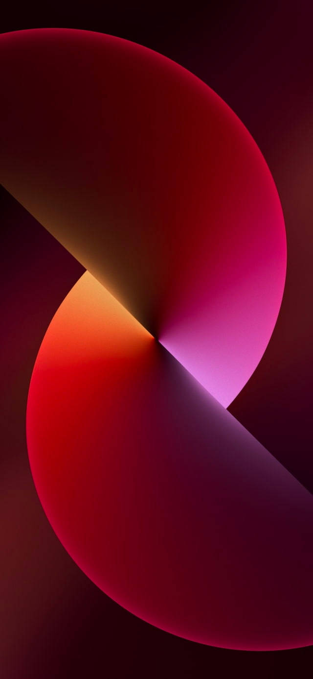 Ios 13 Apple Iphone Default Red And Pink Patterns Background