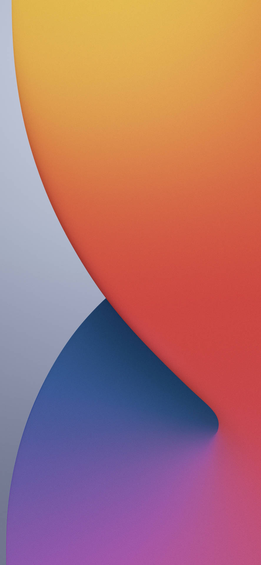 Ios 14 Apple Iphone Default Blue Purple Orange Background