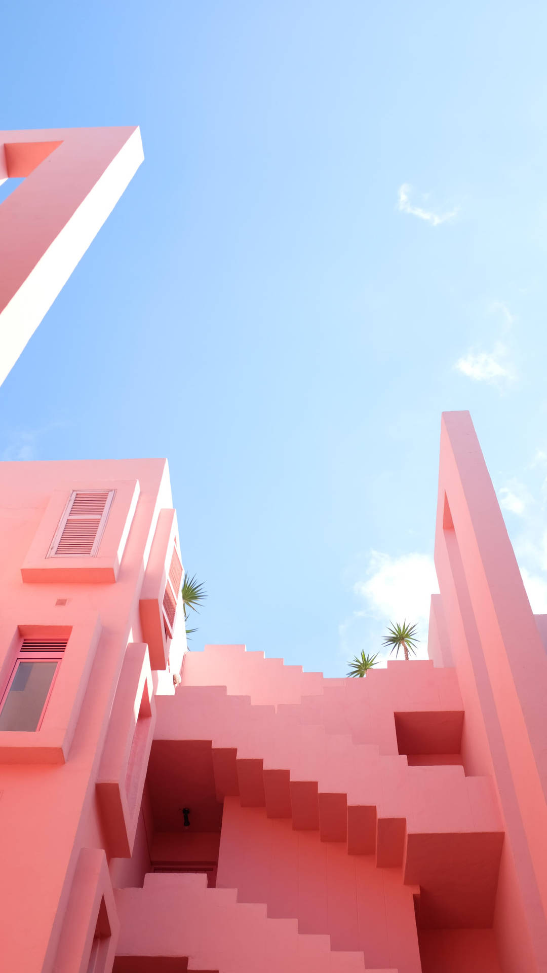 Ios 14 Pink Building Background