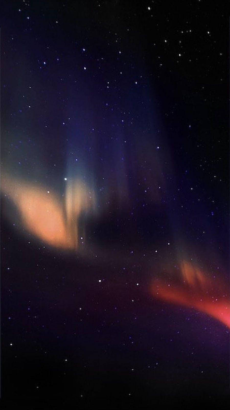 Ios 8 Blue And Red Aurora Background