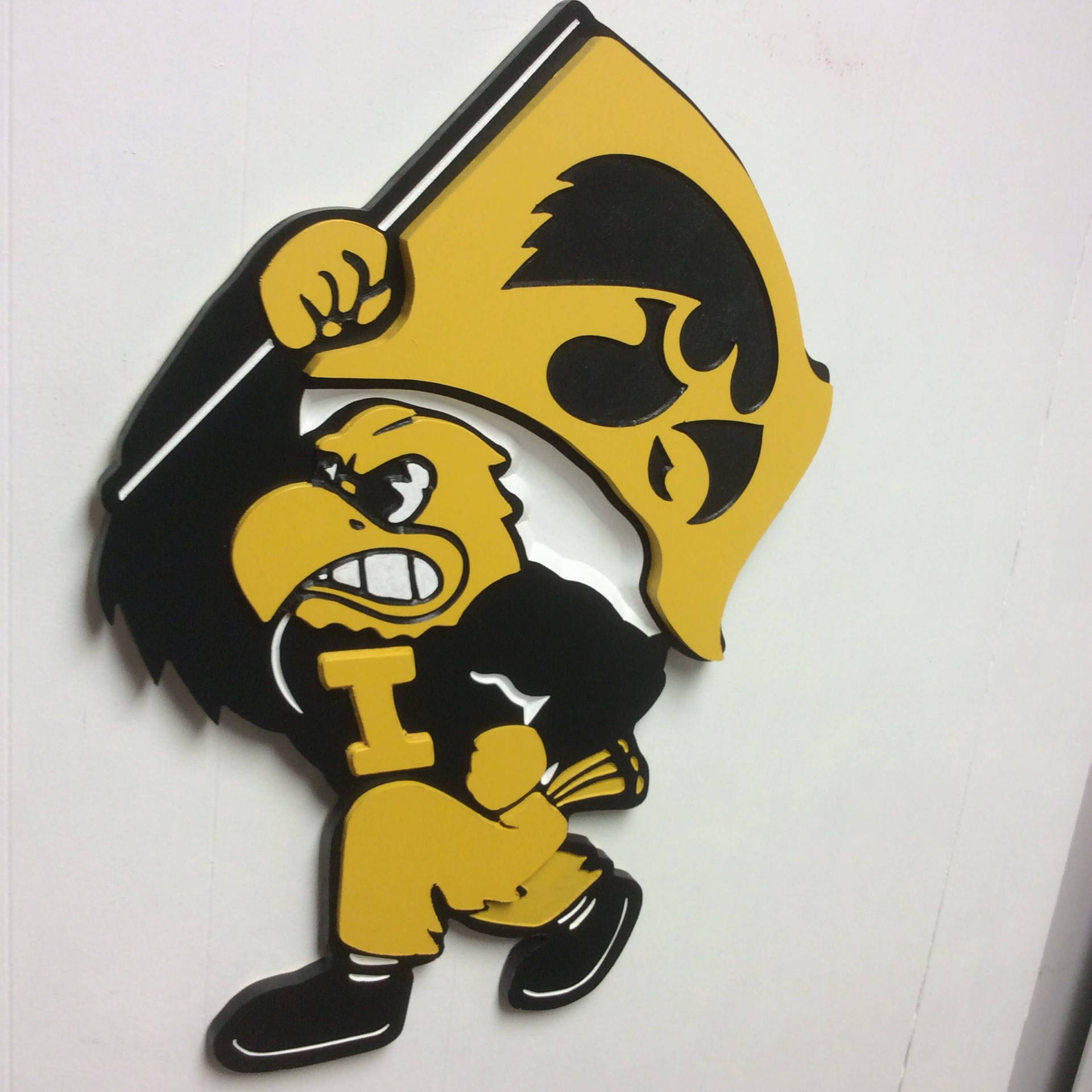 Iowa Hawkeyes Angry Mascot Background