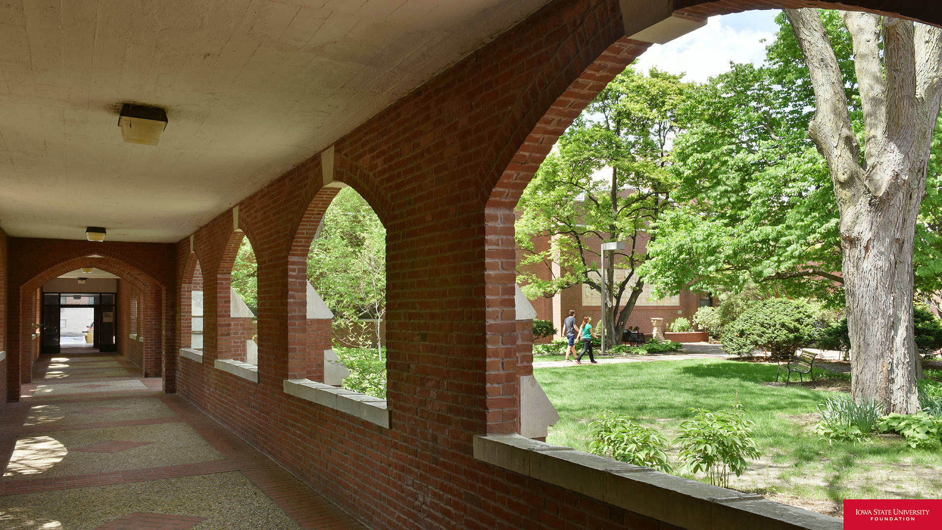 Iowa State University Brick Corridor Background