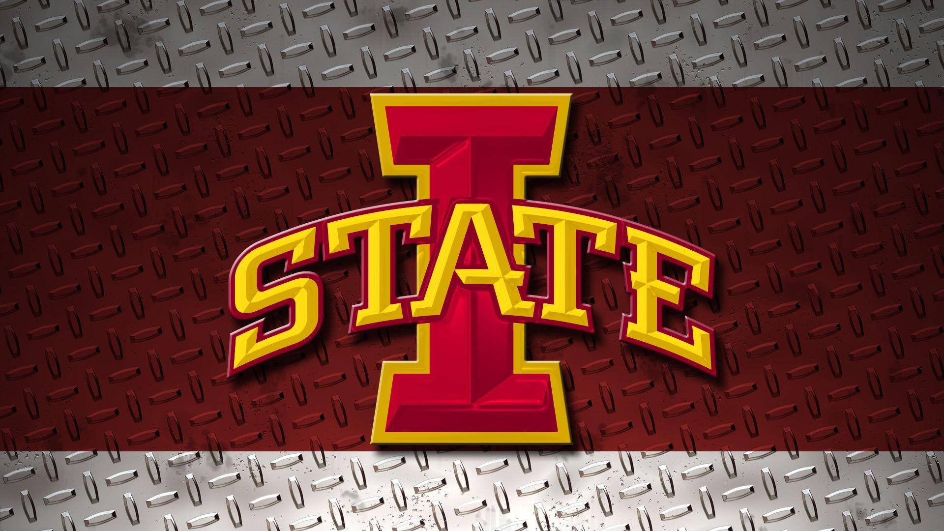 Iowa State University Cyclones On Metal Background