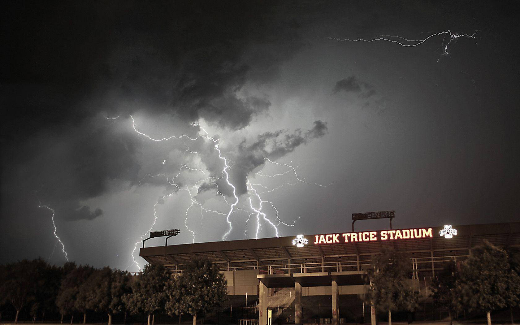 Iowa State University Lightning Storm Background