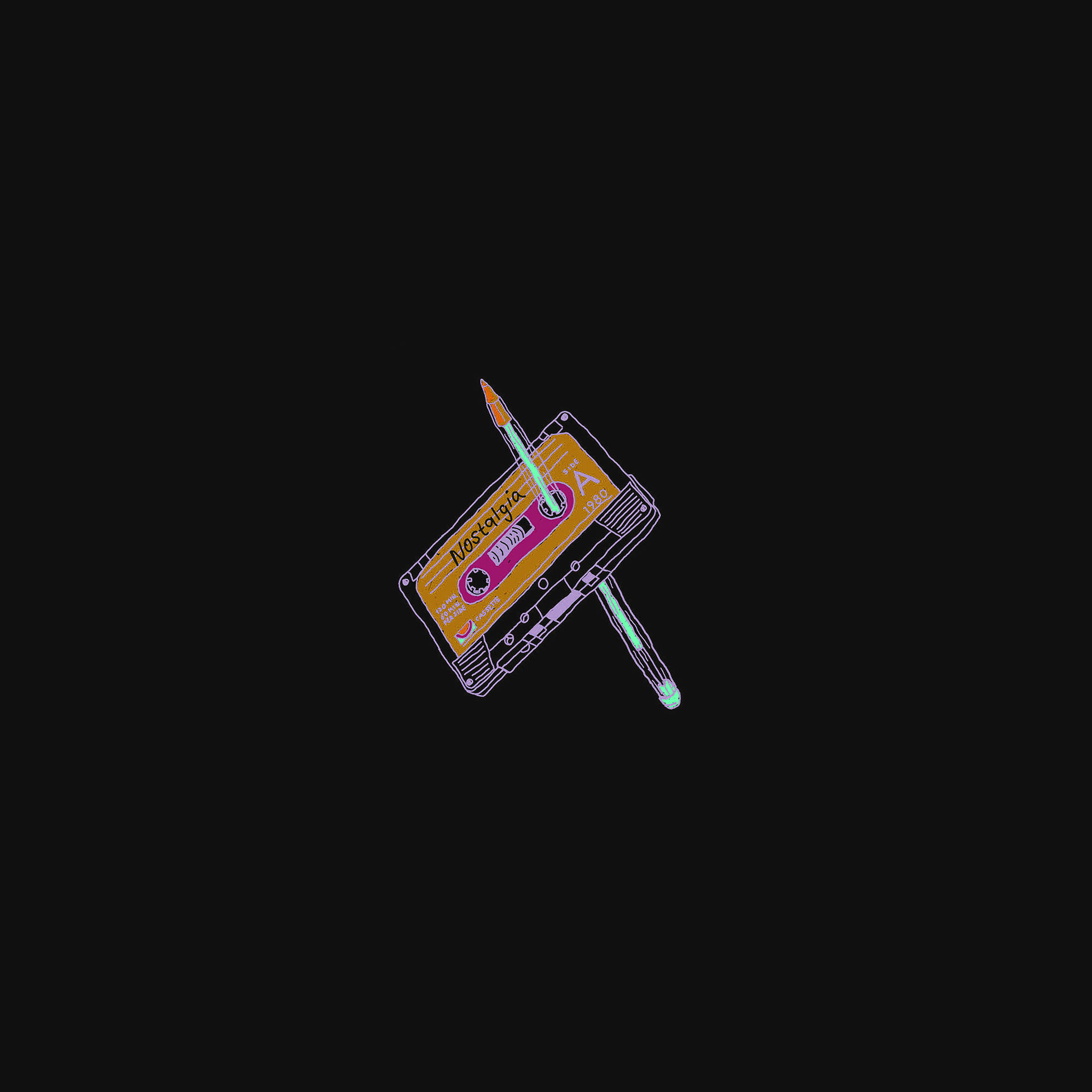 Ipad Pro 12.9 Cassette Tape Background