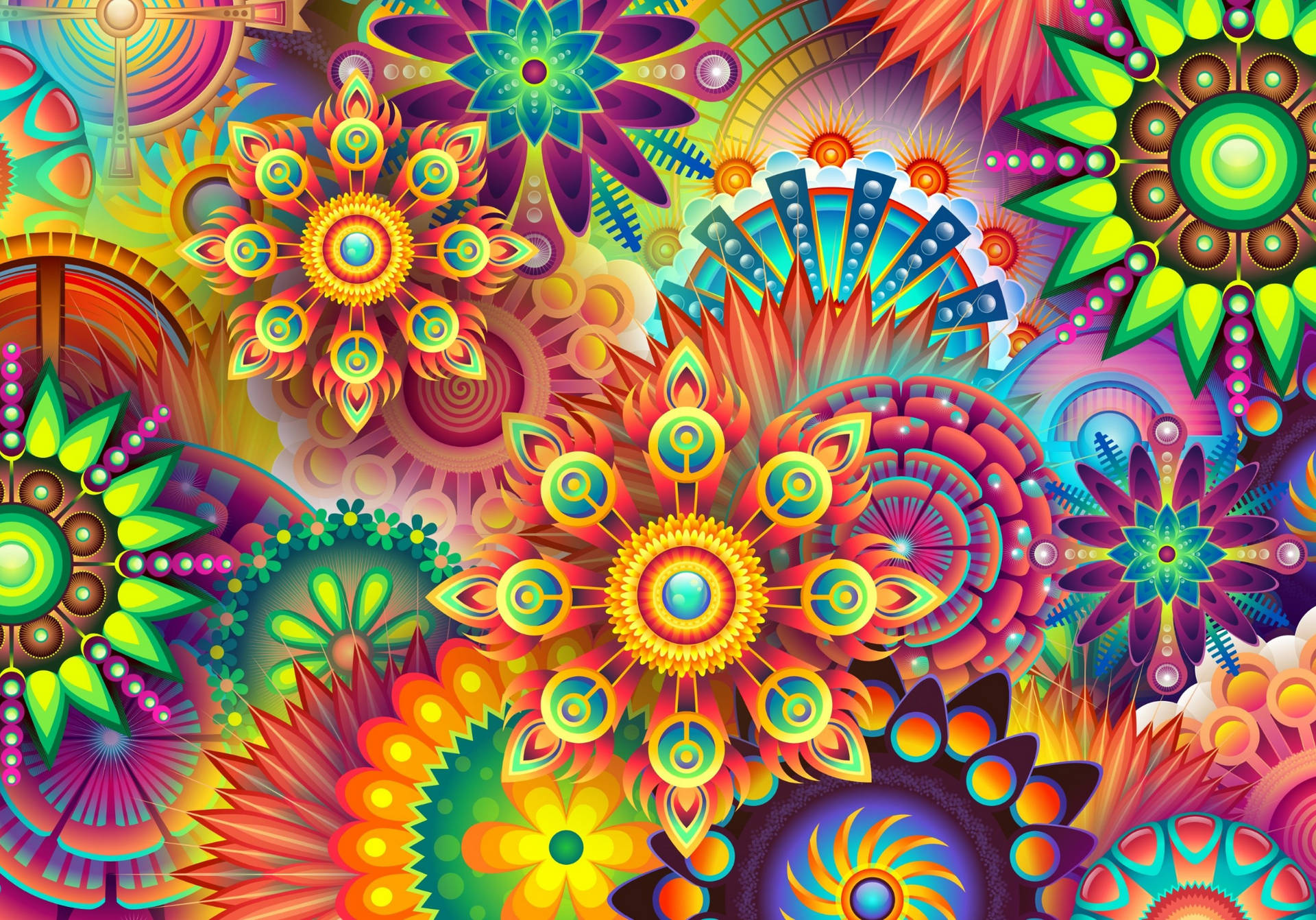 Ipad Pro 12.9 Psychedelic Flowers