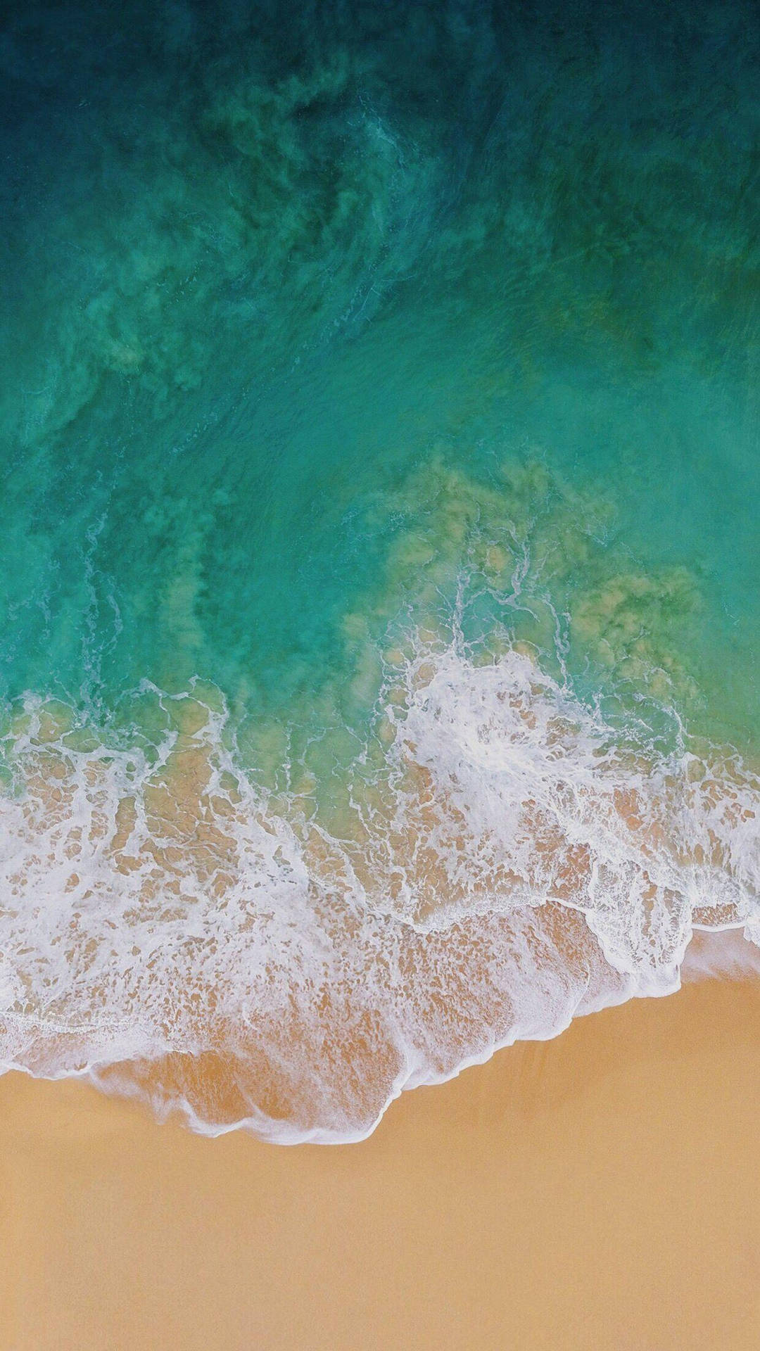 Ipad Pro Aerial View Of Waves On Shore