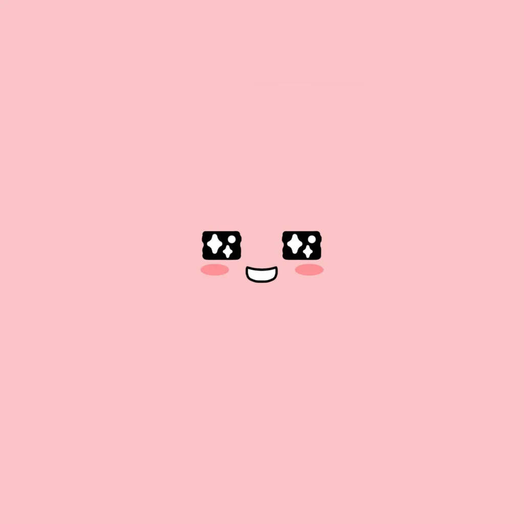 Ipad Pro Cute Smiley In Pink Background