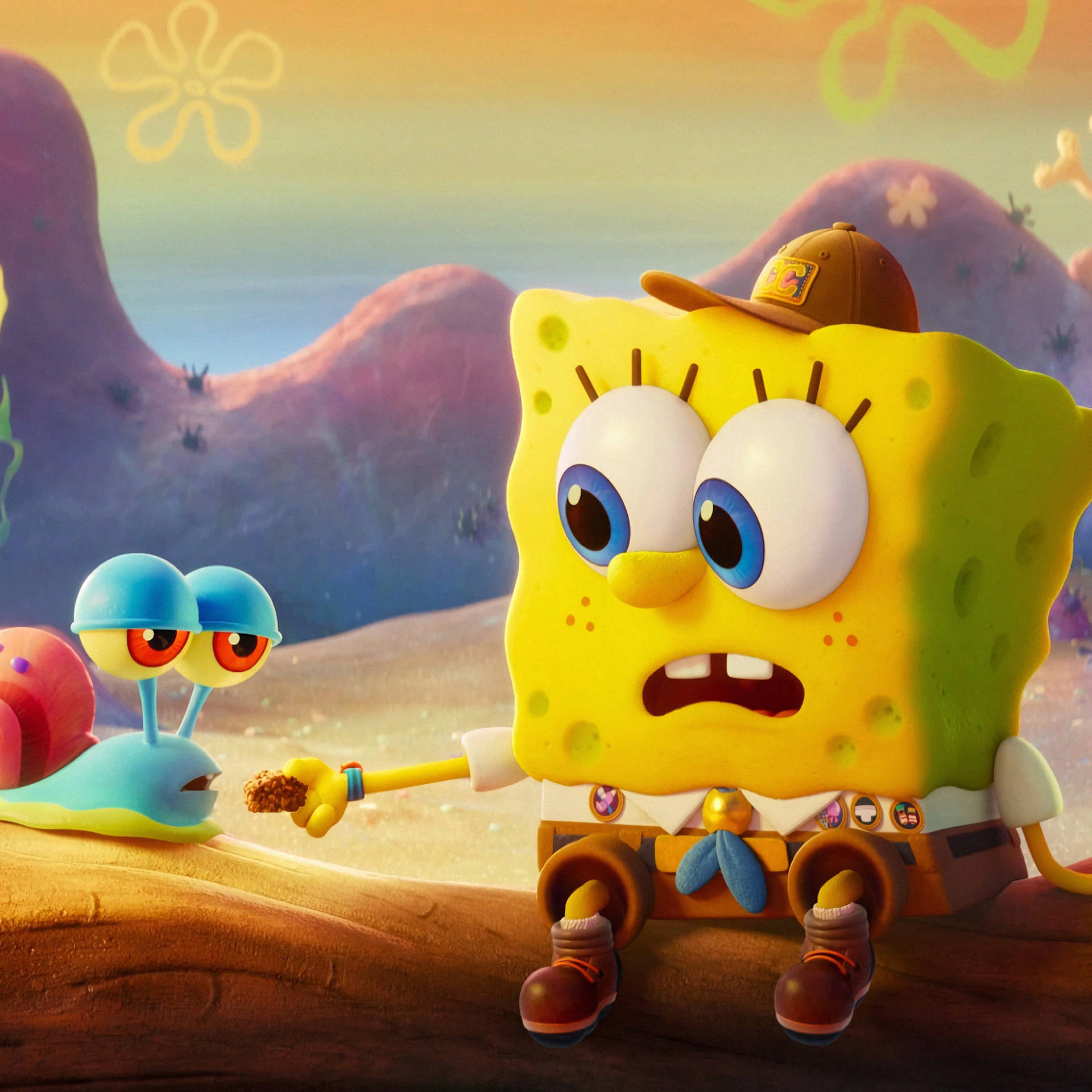 Ipad Pro Cute Spongebob And Gary