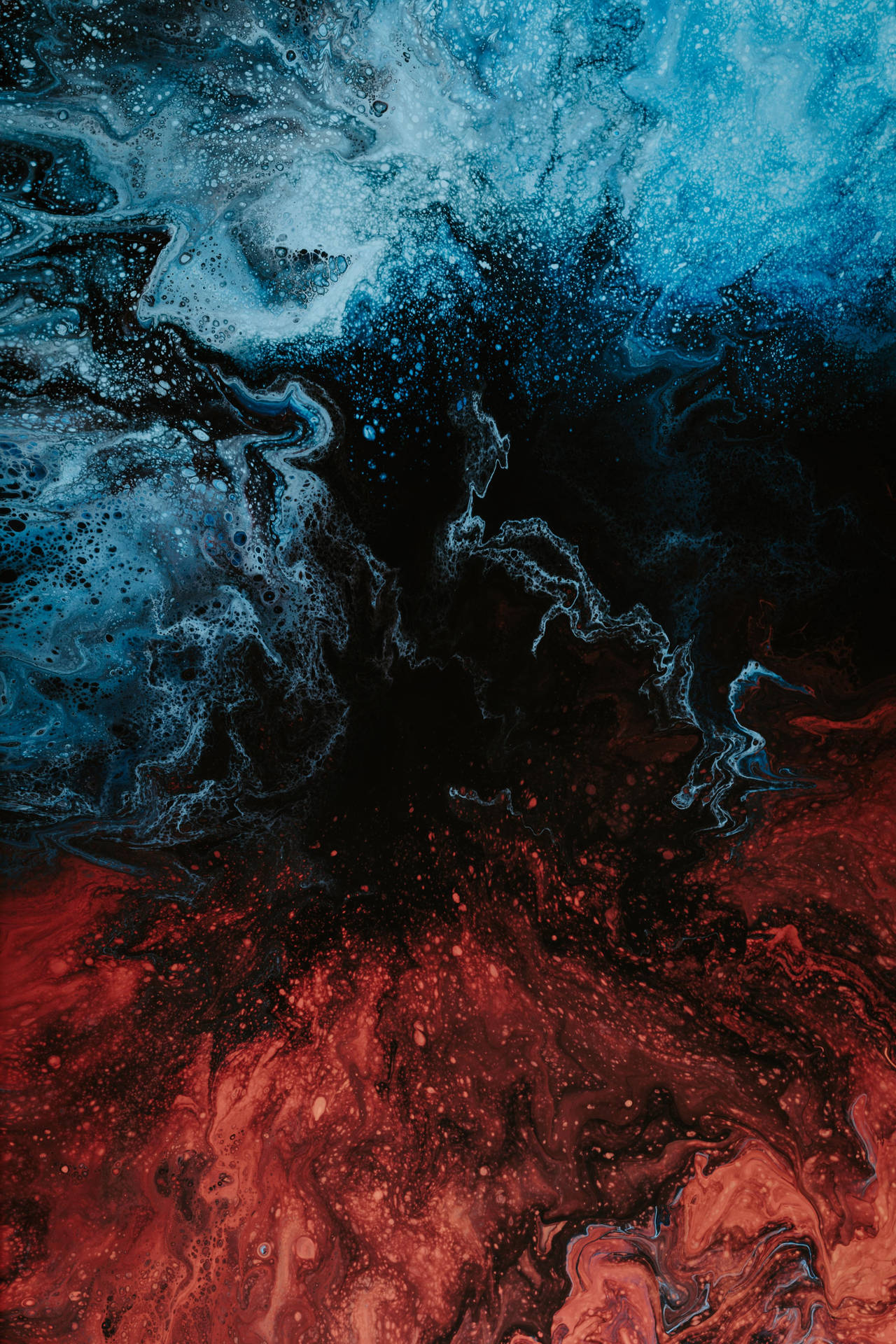 Iphone 11 Black Abstract Blue Red Smoke