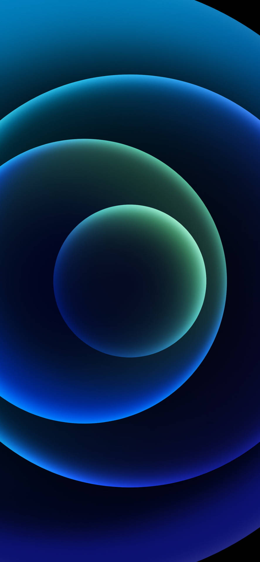 Iphone 11 Black Concentric Orbs Background