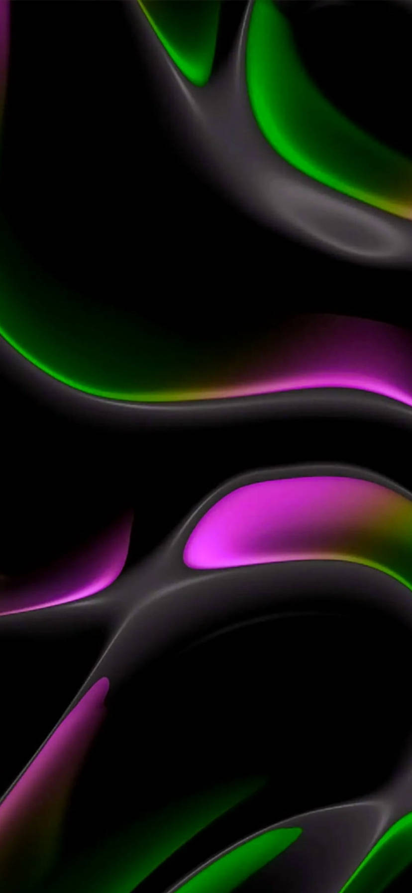 Iphone 11 Black Neon Abstract Lines Background