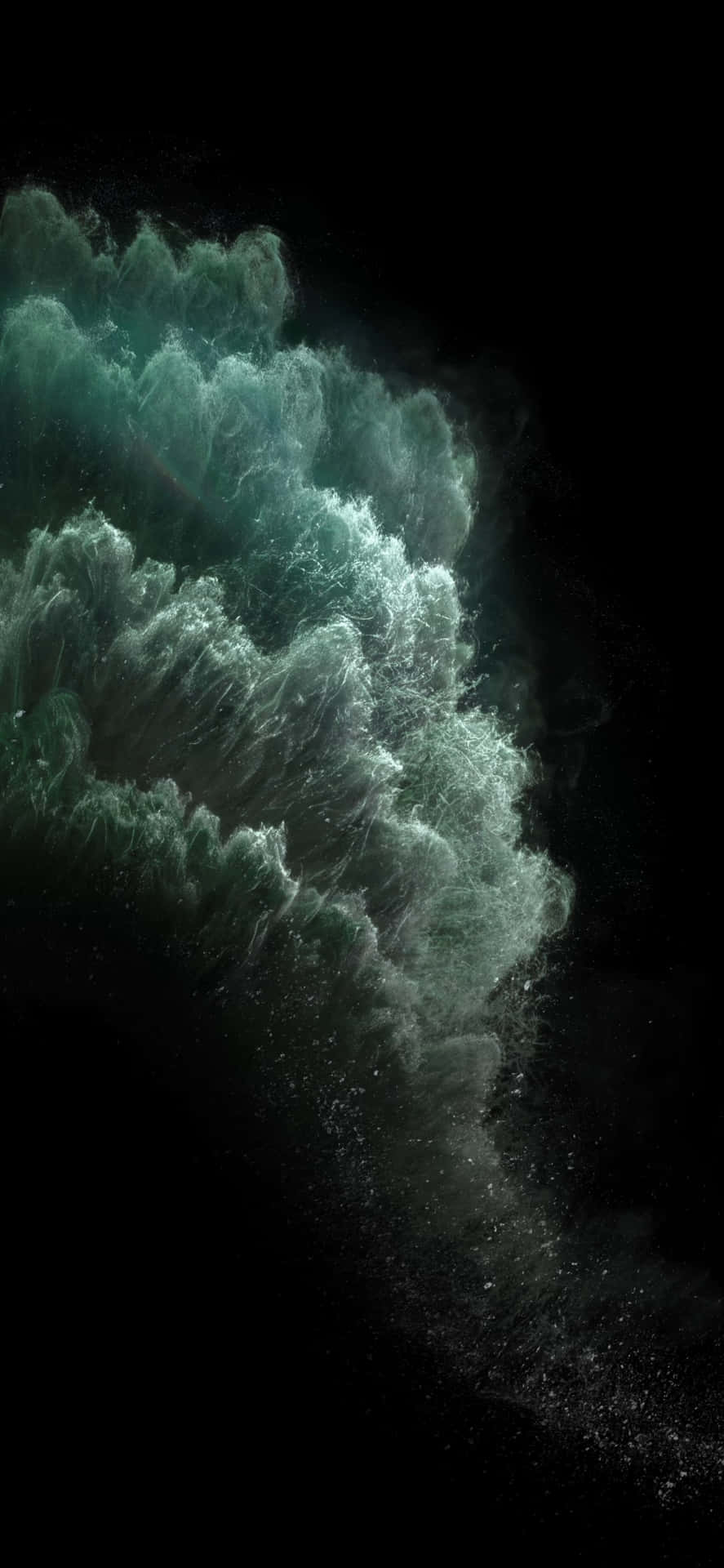 Iphone 11 Green Magnificent Ocean Waves Background