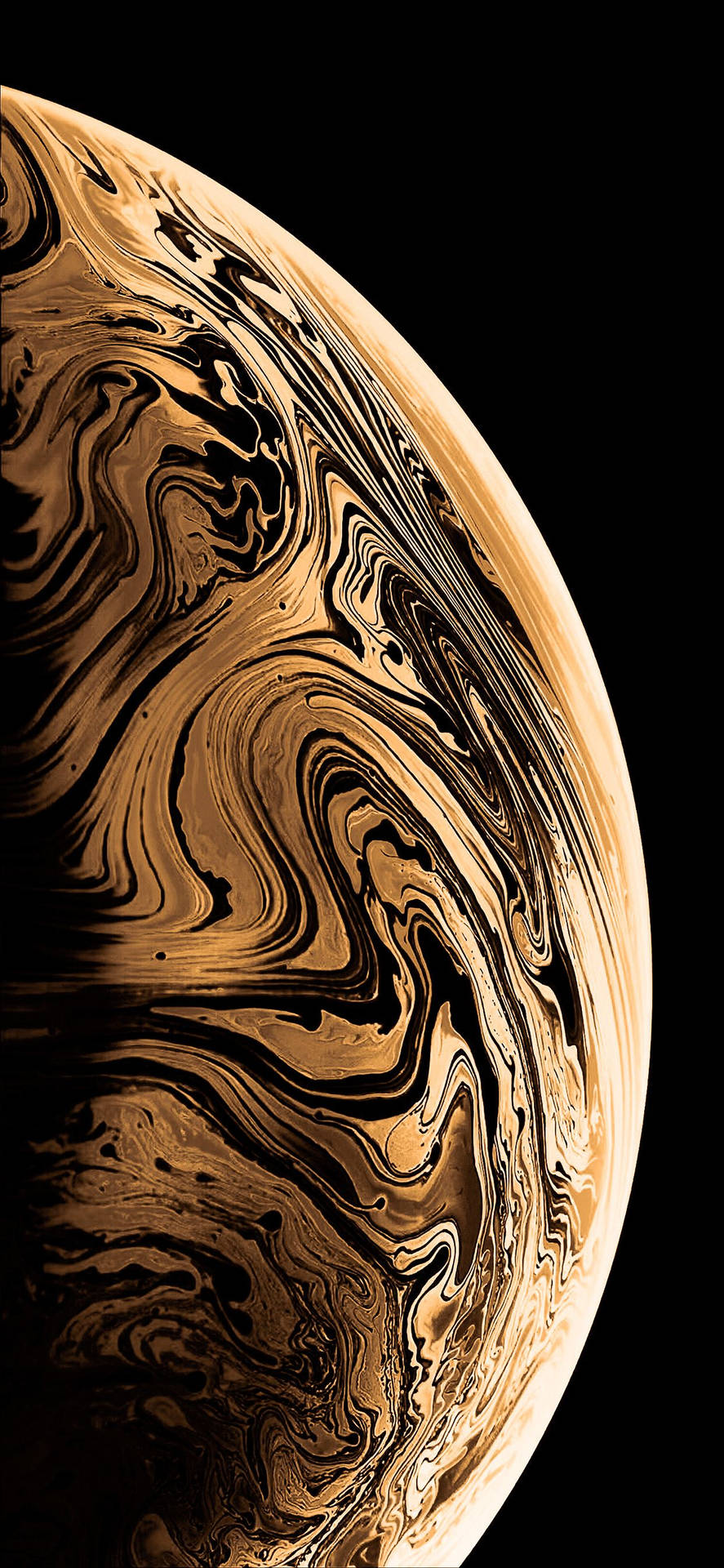 Iphone 12 Pro Max Gold Planet Background