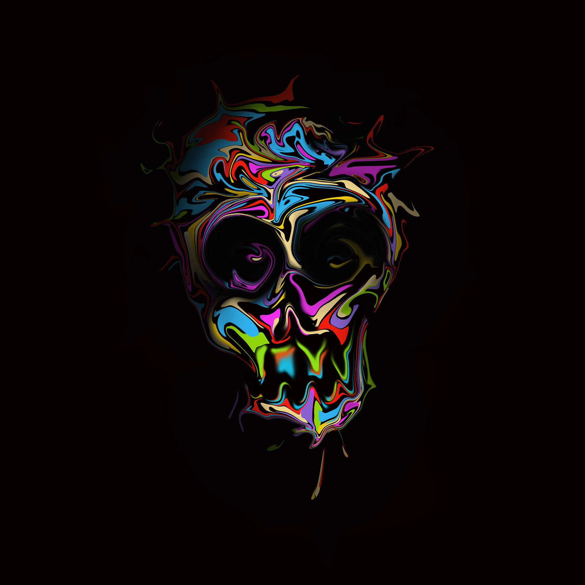 Iphone 12 Pro Max Skull Drawing Background