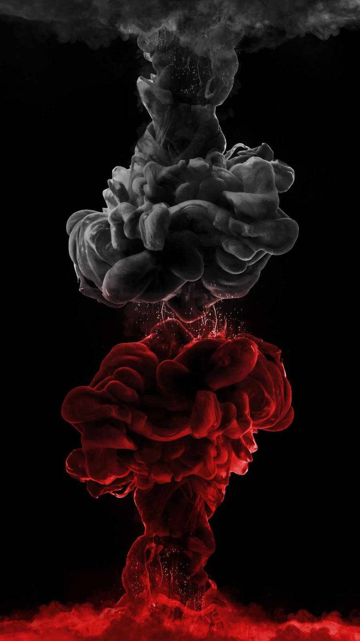 Iphone 12 Pro White And Red Smoke Background