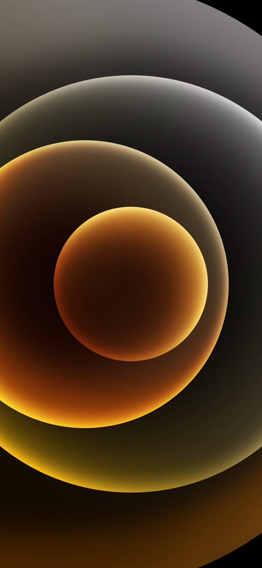 Iphone 13 Yellow Abstract Circles Background