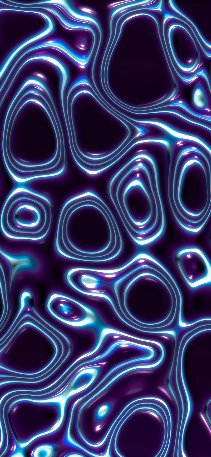 Iphone 14 Pro 3d Microscopic Blue Background
