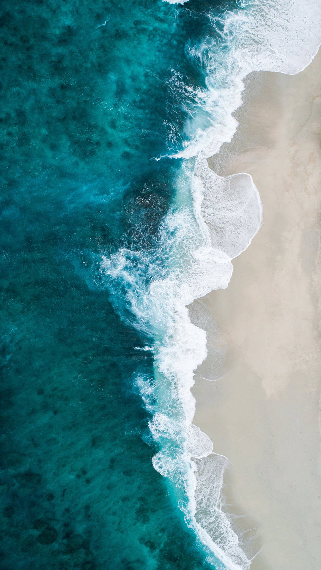 Iphone 7 Beach Blue Waves Background