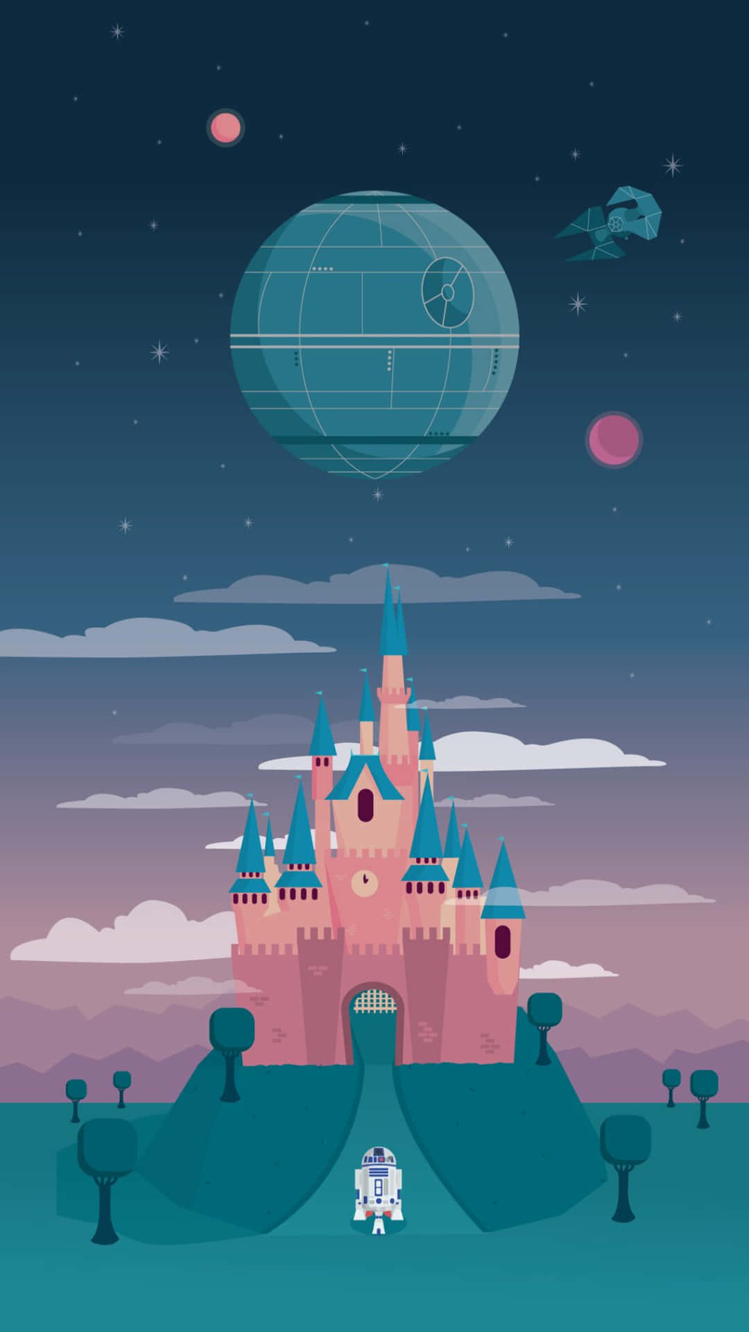 Iphone 7 Disney Castle Teal Blue