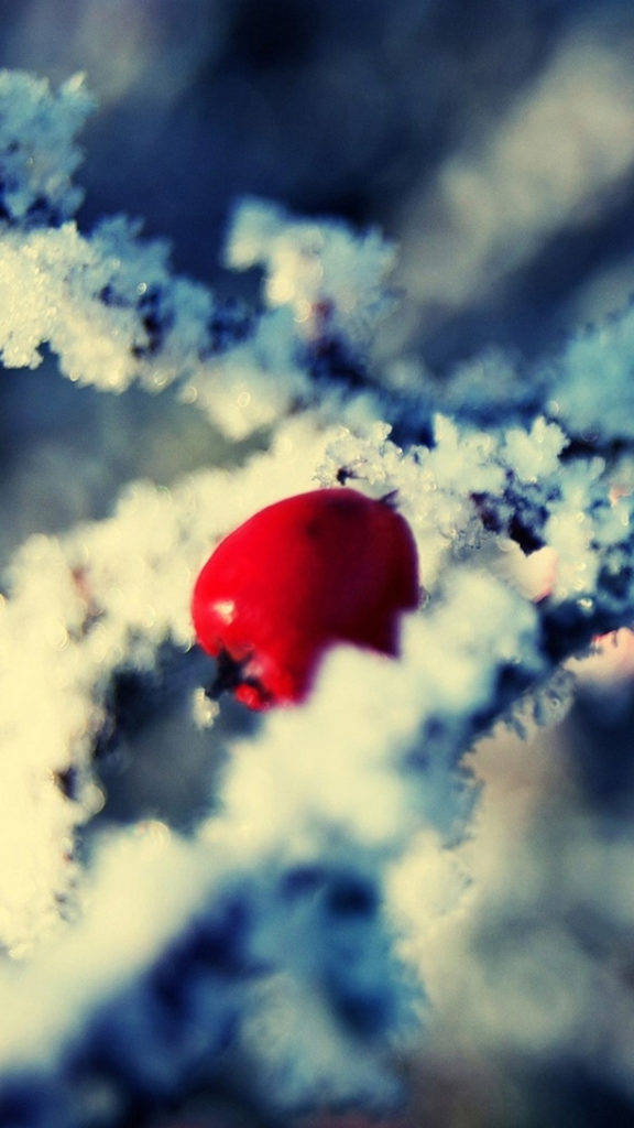Iphone 8 Red Snow Background