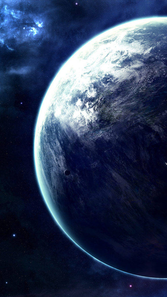 Iphone 8 Space Half Earth Background