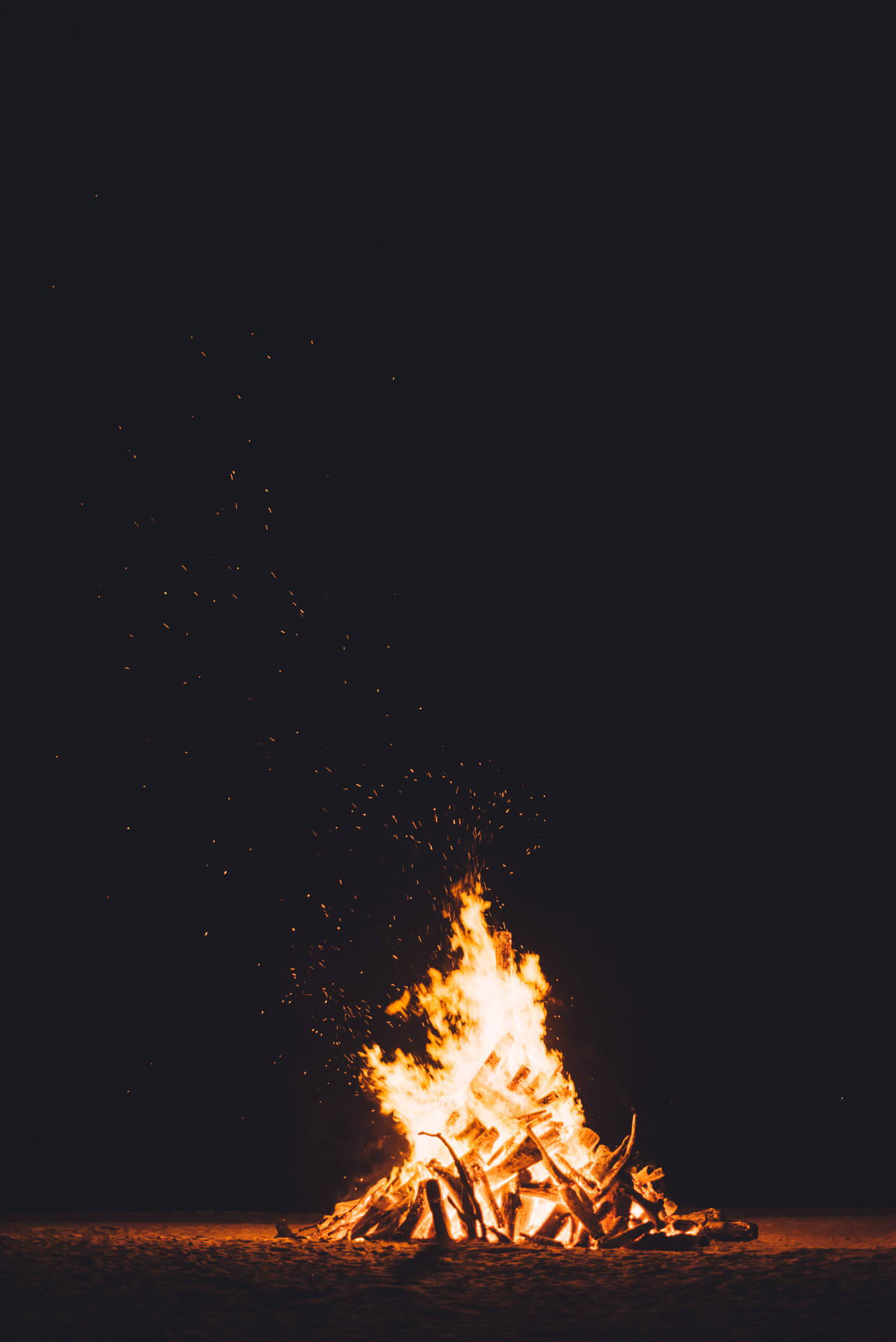 Iphone Aesthetic Night Fire Background