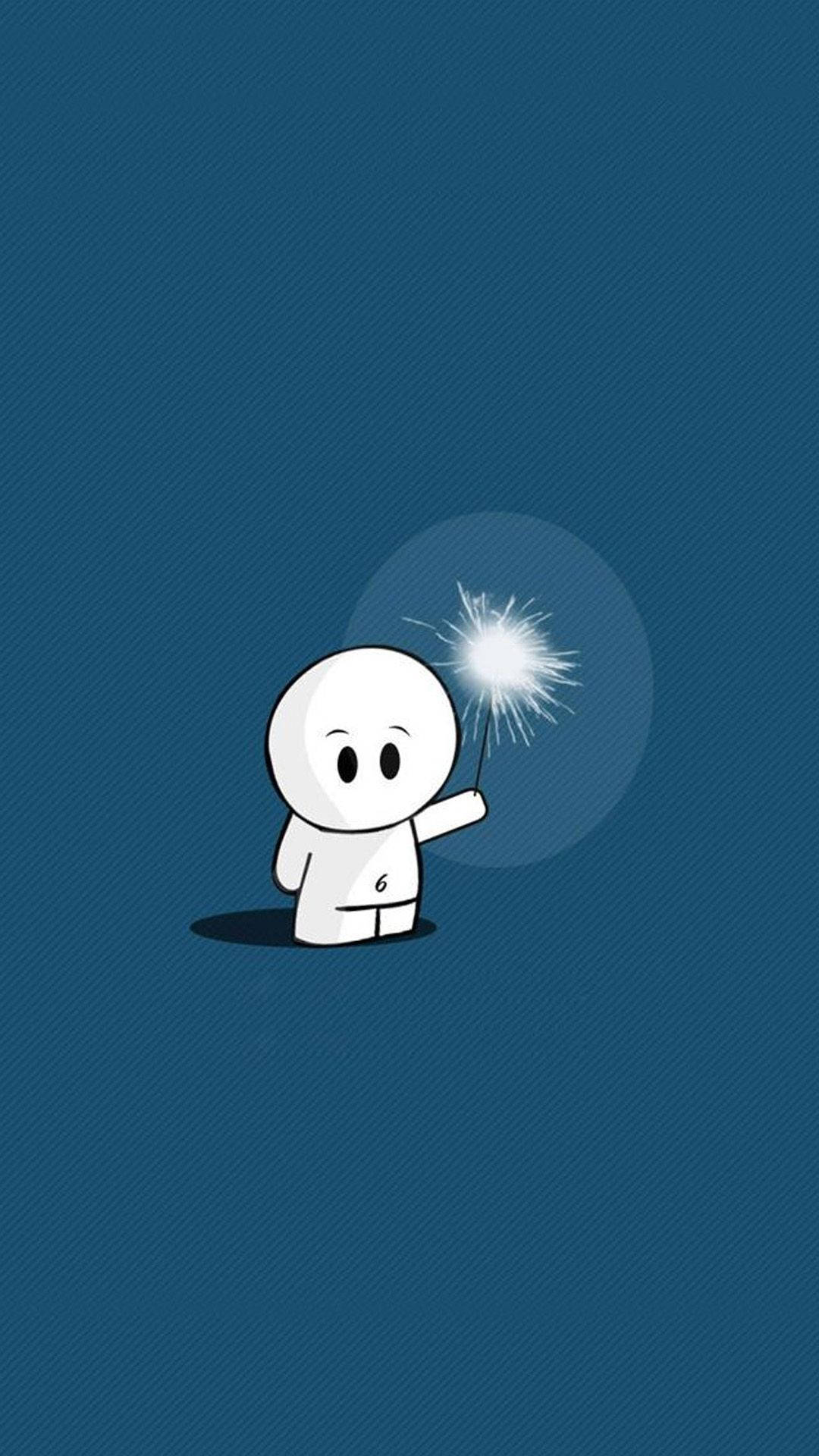 Iphone Animation White Doodle Fireworks Background
