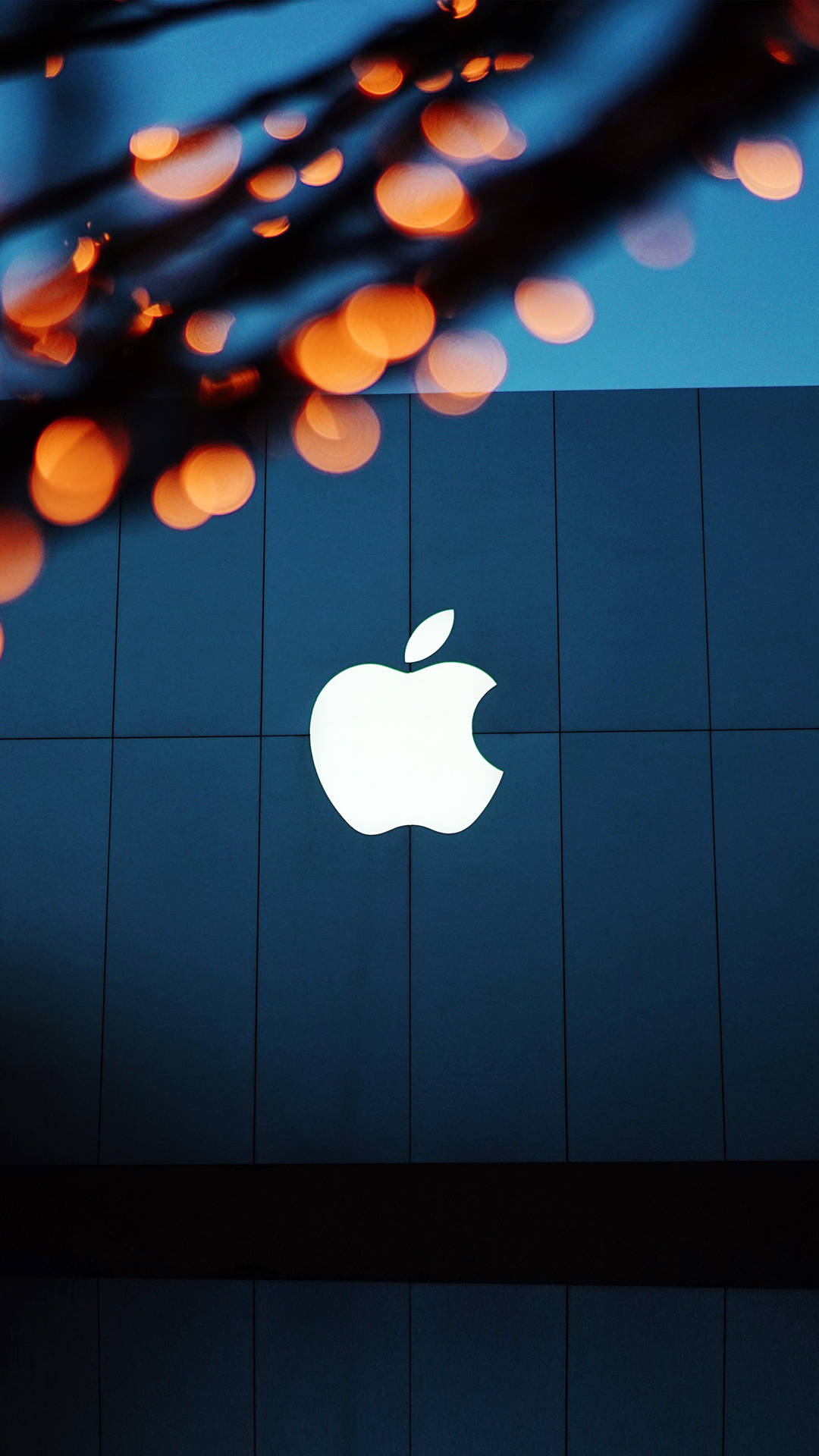 Iphone Apple Logo Building Background