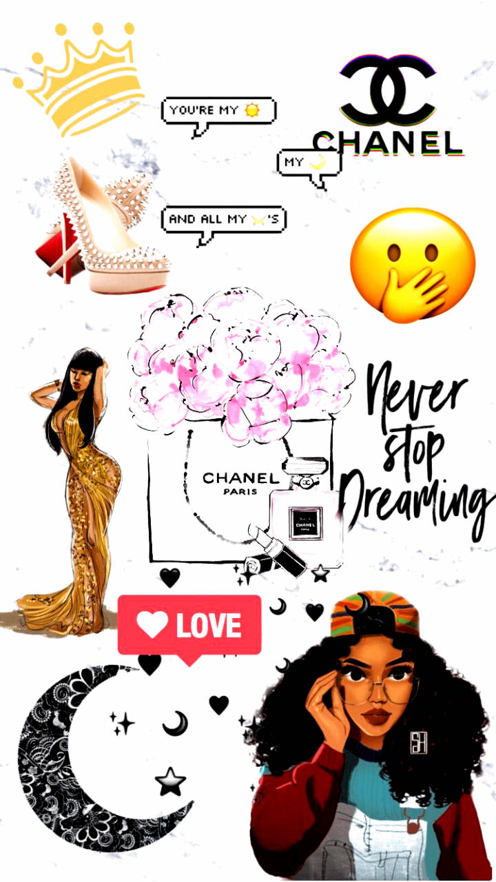 Iphone Baddie Never Stop Dreaming Background