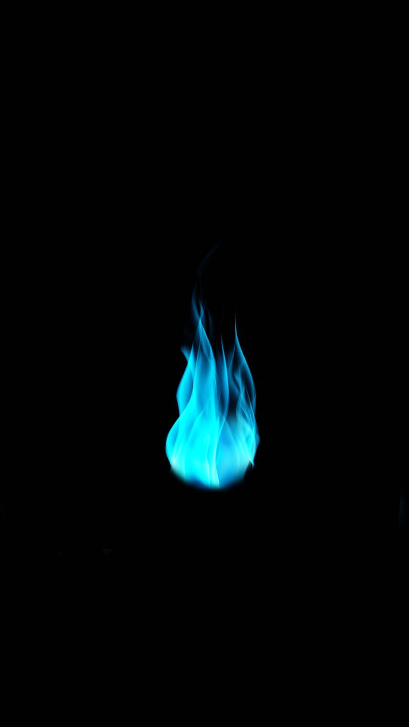 Iphone Blue Fire Minimal Background